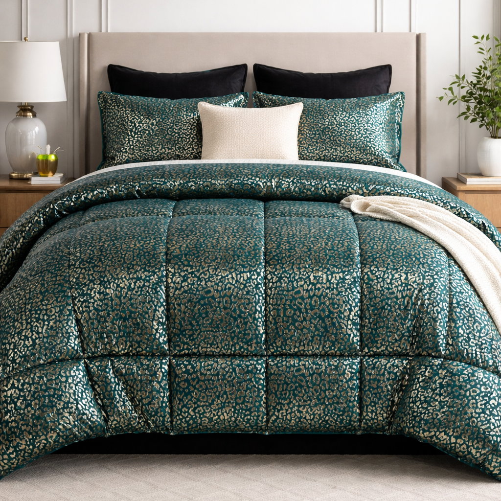 Asuexpect Set Trapunta In Velluto Letto King Size California – Colore Panna - 3