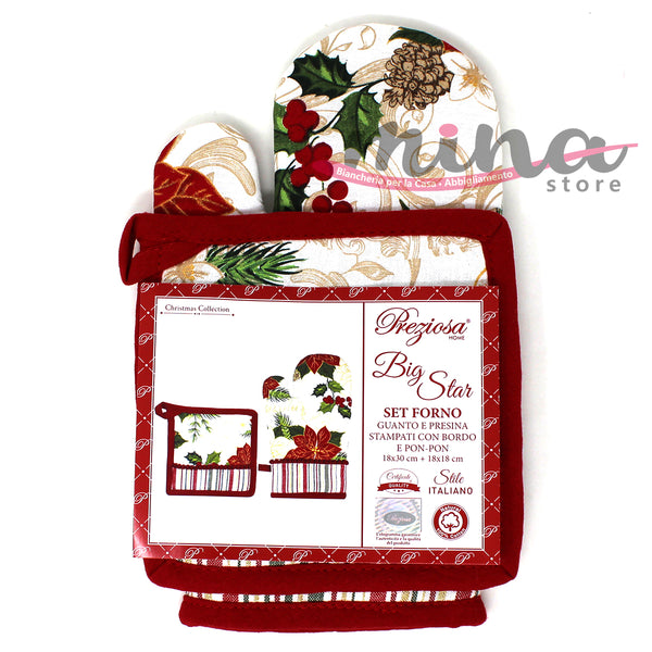 SET GUANTO + PRESINA Natale preziosa home idea regalo, coordinato Nata –  MINA Store