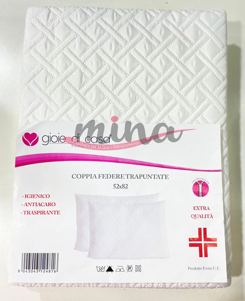 COPPIA FEDERE COTONE FASCIATO CON ZIP CONFORT HOSPITAL LOVELY HOME -  Msingrosso