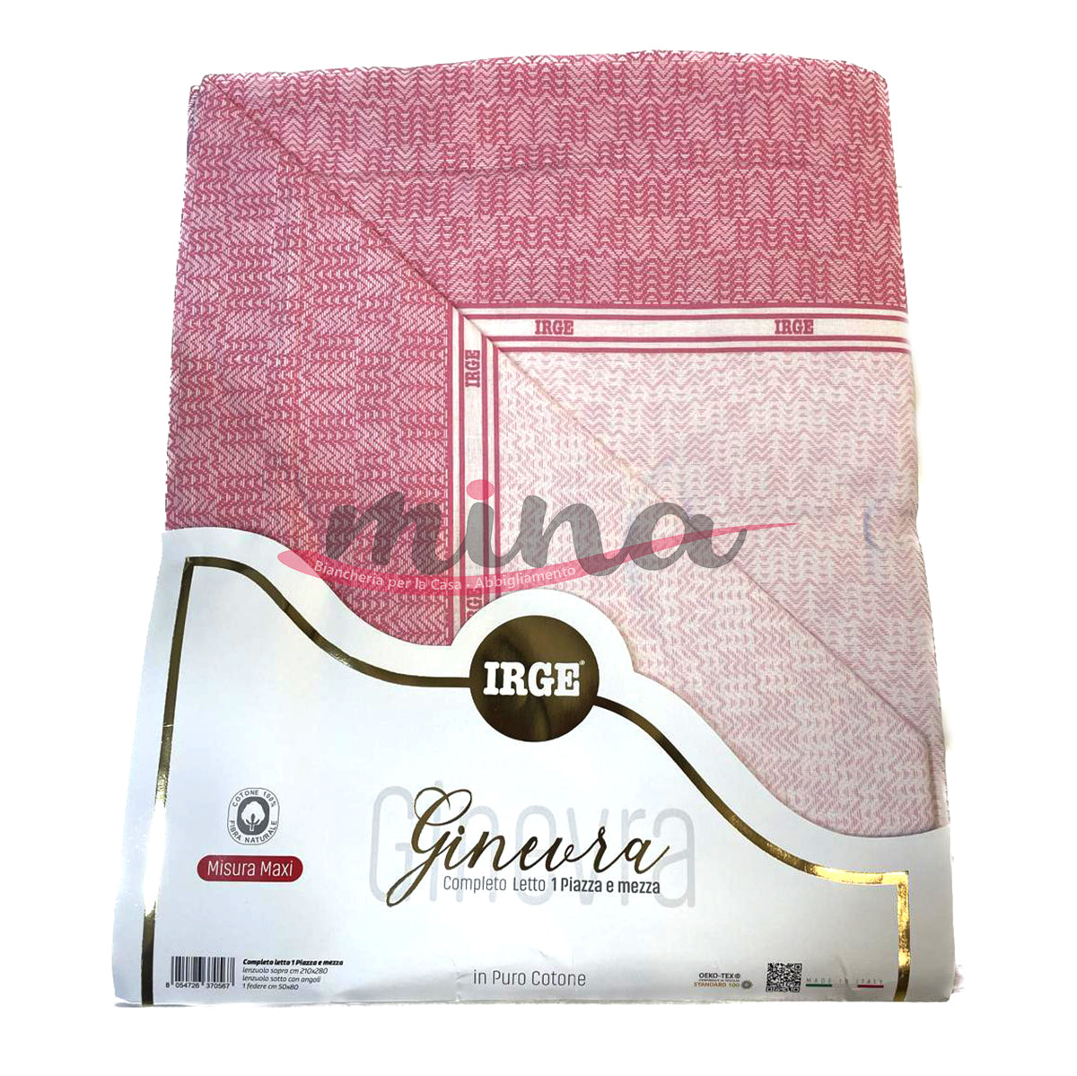 Set Letto 1 Piazza E Mezza DEMONA - Cotone 100%, Tinta Unita, Ipoallergenico - Foto 6