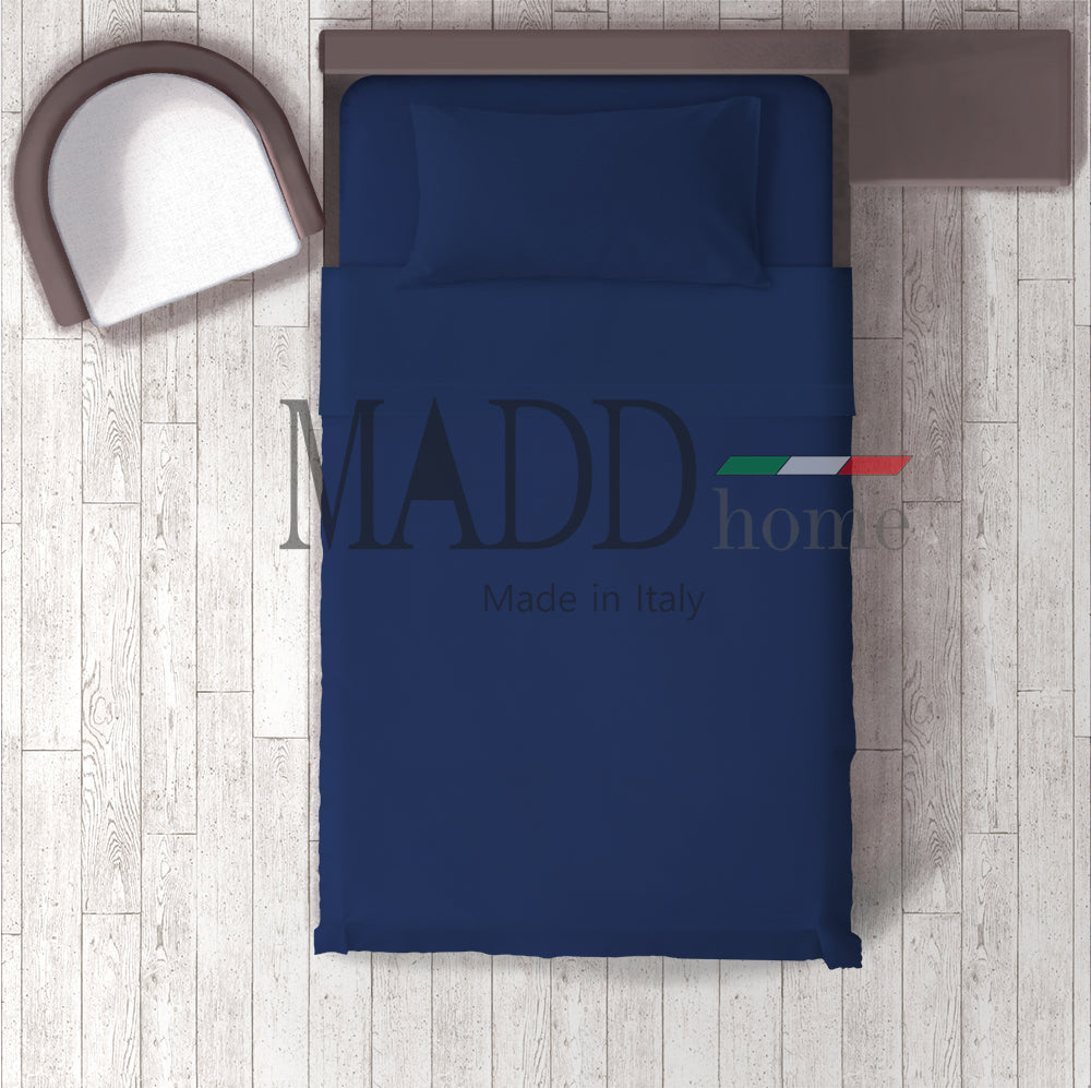 Completo Letto 1 piazza e mezzo MADD home 100% Cotone tinta unita lenz –  MINA Store