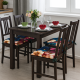 Confezione 6 Cuscini per Sedia FLORES Marta Marzotto con laccetti 4 punti, imbottiti, fiori, copri sedia cucina coordinato