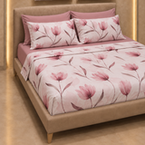 Lit simple complet et lit double 1609 09 My Princess Grey Eyes "Ferragni" Impression numérique 3D Marta Marzotto + 2 taies d'oreiller fabriquées en Italie