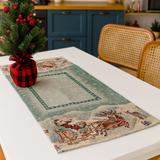 Runner Natalizio Olaf BABBO NATALE in Gobelin 45x100cm Preziosa home, varie fantasie, Made in Italy