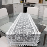 Runner striscia in macramè, ROSE, Berenice ,40X140cm, Made in Italy