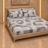 Lit simple complet et lit double 1609 09 My Princess Grey Eyes "Ferragni" Impression numérique 3D Marta Marzotto + 2 taies d'oreiller fabriquées en Italie