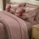 Set Completo Letto Matrimoniale in  FLANELLA - NATURAL -  stampa digitale 3D Marta Marzotto + 4 federe Made in Italy