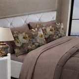 Lit simple complet et lit double 1609 09 My Princess Grey Eyes "Ferragni" Impression numérique 3D Marta Marzotto + 2 taies d'oreiller fabriquées en Italie