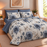 Trapunta invernale Juliet's line, ROSE', DOUBLE FACE, 320gr Matrimoniale 100% Made in Italy Stampa Digitale 3D Qualità Premium