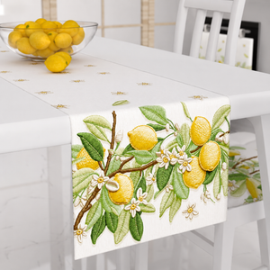 RUNNER 45cm X 140cm ZUCCHISSIME, LIMONI, 100% cotone con stampa digitale
