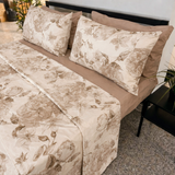 Lit simple complet et lit double 1609 09 My Princess Grey Eyes "Ferragni" Impression numérique 3D Marta Marzotto + 2 taies d'oreiller fabriquées en Italie