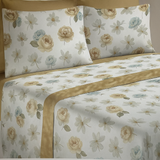 Lenzuolo Copriletto Matrimoniale - LEA - 100% COTONE stampa digitale 3D Marta Marzotto + 2 federe Made in Italy