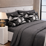 Lit simple complet et lit double 1609 09 My Princess Grey Eyes "Ferragni" Impression numérique 3D Marta Marzotto + 2 taies d'oreiller fabriquées en Italie