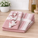 Set 3pz STROFINACCI PASQUA Preziosa HOME MELANIE  varie fantasie - Made in Italy