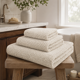 SET 3PZ ASCIUGAMANI spugna VELSO Mastro Bianco, 500gr/m, 100% cotone pettinato Made in Italy
