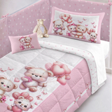 Trapunta per culla con paracolpi, TENEREZZA, Marta Marzotto, vari colori, 130cm × 160cm Made in italy