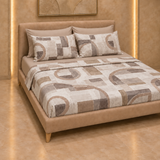 Lit simple complet et lit double 1609 09 My Princess Grey Eyes "Ferragni" Impression numérique 3D Marta Marzotto + 2 taies d'oreiller fabriquées en Italie