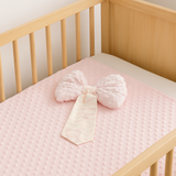 Copertina culla con Fiocco Nazareno Gabrielli  double face Copertina per Carrozzino e culla In coral pile rosa, blu, e beige