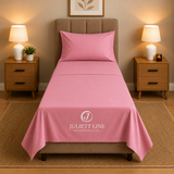 Completo Letto Singolo, MADD home tinta unita lenzuola federe Made in Italy