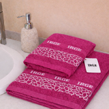 Couple de serviettes de visage + Guest Irge en éponge, différentes couleurs - fabriquée en Italie