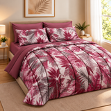 Trapunta invernale Juliet's line, TROPICALE, DOUBLE FACE, 320gr Matrimoniale 100% Made in Italy Stampa Digitale 3D Qualità Premium