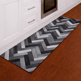 Tappeto Passatoia Effetto PARQUET - Marta Marzotto 100% Made in Italy Gommato Antiscivolo Antimacchia stampa 3D Varie Fantasie