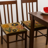 Confezione 6 Cuscini per Sedia SUNFLOWERS Marta Marzotto con laccetti 4 punti, imbottiti, copri sedia cucina coordinato