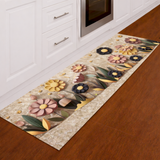 Tappeto Passatoia SUNFLOWERS - Marta Marzotto 100% Made in Italy Gommato Antiscivolo Antimacchia stampa 3D