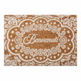 Zerbino Cocco Naturale 40x65 cm Retro Gomma Antiscivolo Tappeto Esterno Porta Entrata 0524