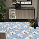 COPRITAVOLO Loneta Plastificato fantasia IRIS con Riccio Moderno fantasia