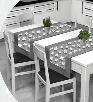 Runner striscia o tovaglietta da tavolo FORTUNA cotone 40cmX140cm cucina tavola Made in Italy