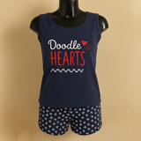 Pigiama canotta e Pinocchietto Puro Cotone Mastro bianco  Donna Made in Italy Vari Colori e Taglie