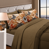 Lit simple complet et lit double 1609 09 My Princess Grey Eyes "Ferragni" Impression numérique 3D Marta Marzotto + 2 taies d'oreiller fabriquées en Italie