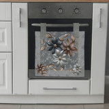 COPRIFORNO imbottito fantasia fiori BEST FLOWERS cucina coprifornelli 50cm X 40cm coordinato Made in Italy vari colori, 1230