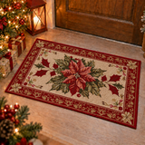 Tappeto natalizio XMAS celmir 50cm x 80cm Natalizio, Mastro Bianco, con fondo antiscivolo in gomma antiscivolo, MADE IN ITALY