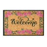 Zerbino Cocco Naturale 40x65 cm Retro Gomma Antiscivolo Tappeto Esterno Porta Entrata 0524