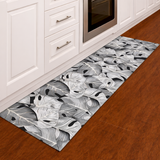 Tappeto Passatoia LUXURY LEAVES, Marta Marzotto 100% Made in Italy Gommato Antiscivolo Antimacchia stampa 3D Fantasia foglie 0621