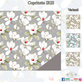 Telo copritutto multifunzionale, fantasia IRIS, copriletto tendaggio, Made in Italy