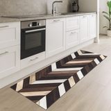 Tappeto Passatoia PARQUET MODERNO - Marta Marzotto 100% Made in Italy Gommato Antiscivolo Antimacchia stampa 3D