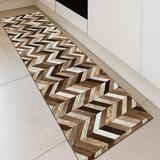 Daisies de tapis de pâtes avec bois marron - Marta Marzotto 100% fabriqué en Italie Anti-tache anti-tache en caoutchouc Impression 3D Divers Fantasmes