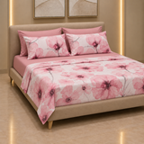 Set Completo Letto Matrimoniale con 4 federe - PAPAVERO - in COTONE ART. MEDUSA stampa digitale 3D Juliet's Line Made in Italy