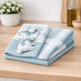 Set 3pz STROFINACCI PASQUA Preziosa HOME MELANIE  varie fantasie - Made in Italy