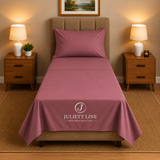 Completo Letto Singolo, MADD home tinta unita lenzuola federe Made in Italy
