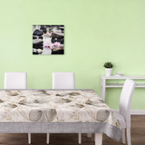 COPRITAVOLO Loneta Plastificato fantasia GINEVRA con Riccio Moderno fantasia