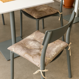 Confezione 6 Cuscini per Sedia MARBLE DESIGN Marta Marzotto con laccetti 4 punti, imbottiti, copri sedia cucina coordinato