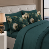 Set Completo Letto Matrimoniale - GREEN STYLE - in POLICOTONE stampa digitale 3D Marta Marzotto + 4 federe Made in Italy