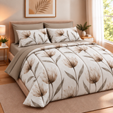 Trapunta invernale Juliet's line, MAGNOLIA, DOUBLE FACE, 320gr Matrimoniale 100% Made in Italy Stampa Digitale 3D Qualità Premium