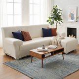 Copridivano con penisola Zuccissime, tinta unita, 2-3-4 Posti Con Penisola Destra E Sinistra, Made in Italy,