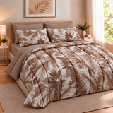 Trapunta invernale Juliet's line, TROPICALE, DOUBLE FACE, 320gr Matrimoniale 100% Made in Italy Stampa Digitale 3D Qualità Premium
