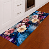 Tappeto Passatoia FLORES, fiori- Marta Marzotto 100% Made in Italy Gommato Antiscivolo Antimacchia stampa 3D Varie colorazioni